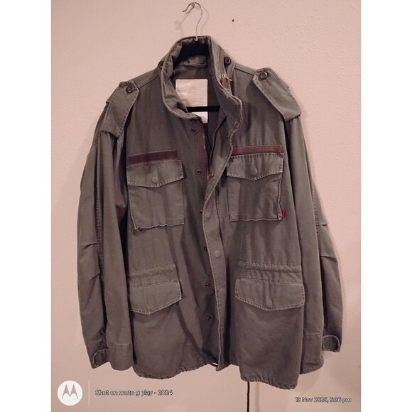 Rothco size large olive green M-65 field jacket with shoulder epaulettes and poc - Picture 1 of 6